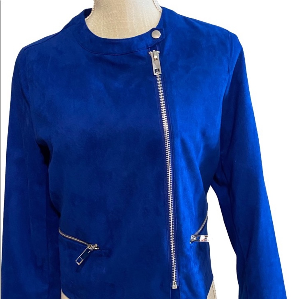 Who What Wear lightweight faux suede moto jacket. Size S